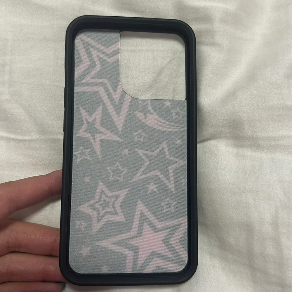 Wildflower black and pink stars iPhone 13 Pro case